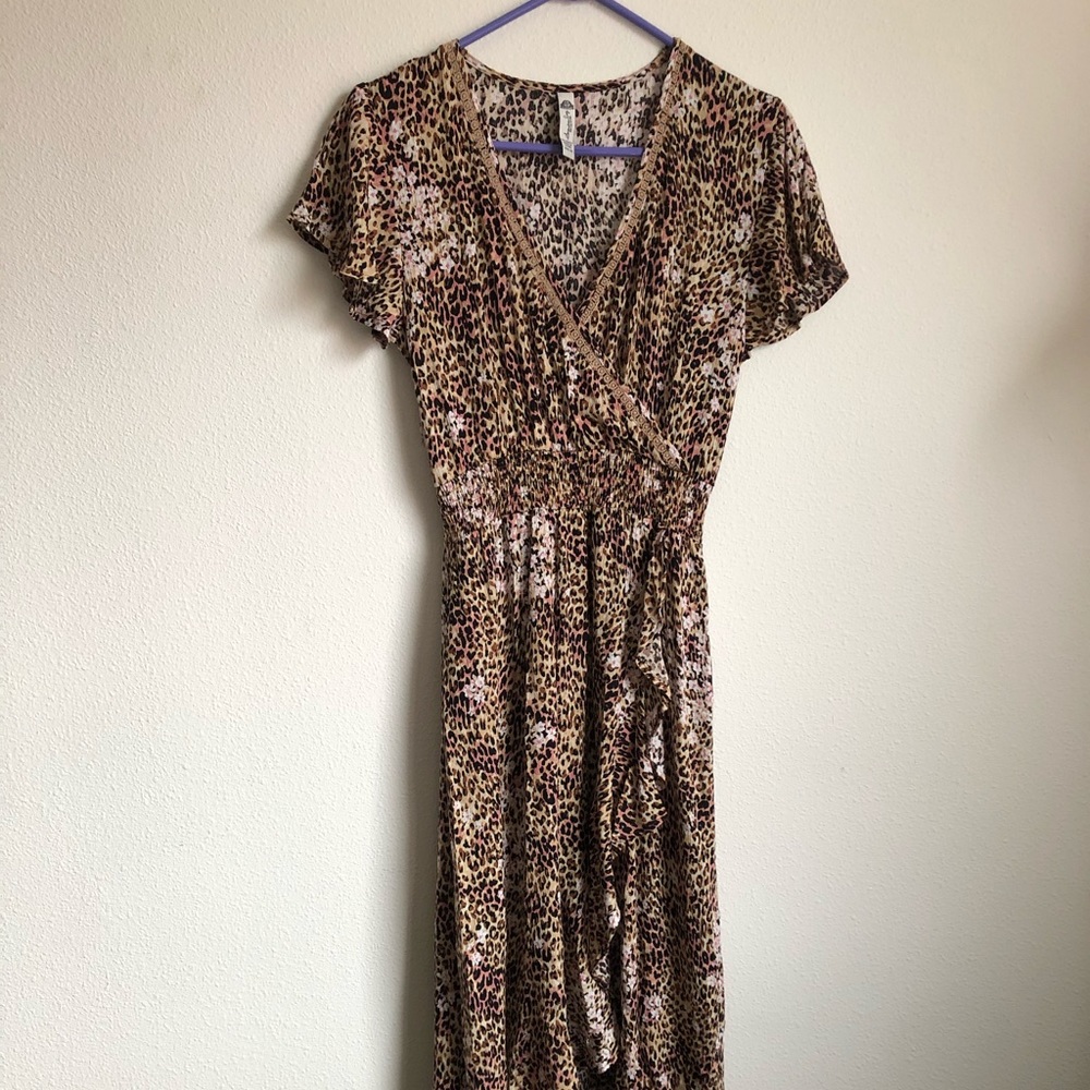 High Low Cheetah Print Dress